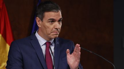 Le Premier ministre espagnol, Pedro Sanchez, le 24 octobre 2023 à Madrid, en Espagne. (EMILIO NARANJO / EFE / MAXPPP)