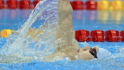 Le nageur britannique Lyndon Longhorne lors du 150 m&egrave;tres 4 nages aux championnats de natation British Gas &agrave; Londres (Royaume-Uni), le 8 mars 2012. (TOBY MELVILLE / REUTERS)