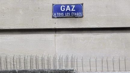 Signalisation de conduite de gaz dans un immeuble parisien (AFP/JACQUES DEMARTHON)