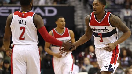 John Wall et Bradley Beal, 49 points à eux deux face à Portland (PATRICK SMITH / GETTY IMAGES NORTH AMERICA)