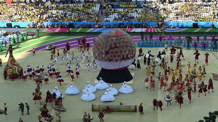 La c&eacute;r&eacute;monie d'ouverture du Mondial a d&eacute;but&eacute; peu apr&egrave;s 20 heures &agrave; Sao Paulo (Br&eacute;sil), le 12 juin 2014. (FRANCOIS-XAVIER MARIT / AFP)