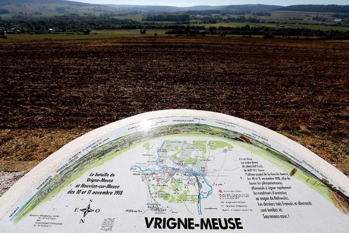 Le&nbsp;champ de bataille de Vrigne-Meuse, dans les Ardennes.&nbsp; (FRANCOIS NASCIMBENI / AFP)
