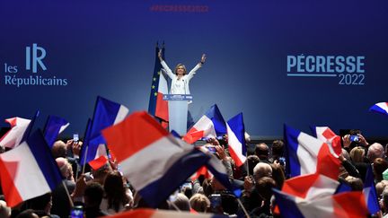 Valérie Pécresse, candidate LR à la présidentielle, le 1er décembre 2021, à Paris. (BERTRAND GUAY / AFP)