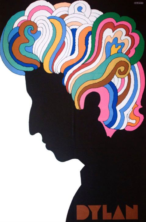 Ce poster psychédélique de la silhouette de Bob Dylan signé du graphiste Milton Glaser en 1967, est entré selon le New York Times dans 6 millions de foyers dans le monde. (MILTON GLASER)