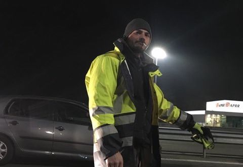 Claude Besse lors d'une mobilisation des "gilets jaunes" dans le Doubs.&nbsp; (CLAUDE BESSE)