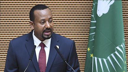 Le&nbsp;Premier ministre&nbsp;éthiopien,&nbsp;Abiy Ahmed, dans la capitale Addis-Adeba, le 17 novembre 2018. (MONIRUL BHUIYAN / AFP)