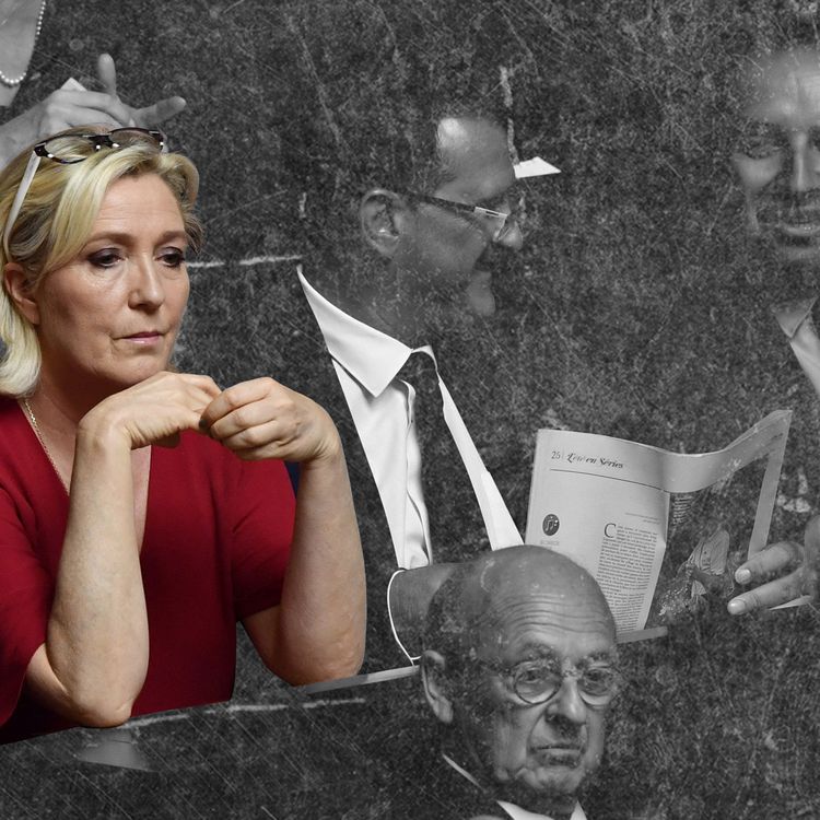 Marine Le Pen began the legislative battle on the evening of the second round of the presidential election, April 24, 2022. (ILLUSTRATION PIERRE-ALBERT JOSSERAND / FRANCEINFO)