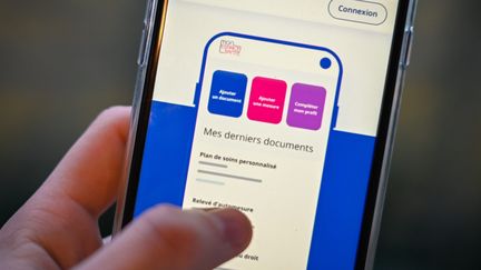 Le site "Mon espace santé" qui regroupe l'ensemble des données médicales des assurés. (MAXPPP)