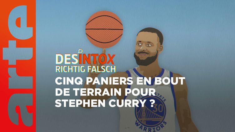 Désintox. Non, le basketteur Stephen Curry n'a pas réalisé cinq paniers en shootant de l'autre bout du terrain