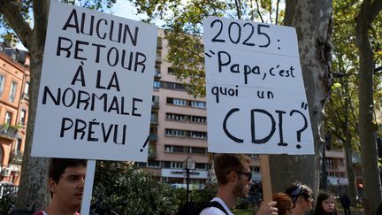 Manifestation contre la loi El Khomri à Toulouse (Haute-Garonne), le 15 septembre 2016. (ALAIN PITTON / NURPHOTO)