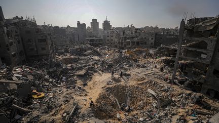 In Gaza, the Jabalya refugee camp devastated by Israeli bombardment (MOHAMMED SABER / MAXPPP)