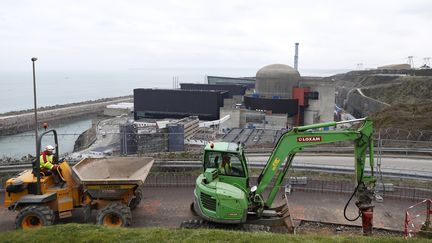 Le chantier de l'EPR de Flamanville (Manche), le 9 février 2017. (CHARLY TRIBALLEAU / AFP)