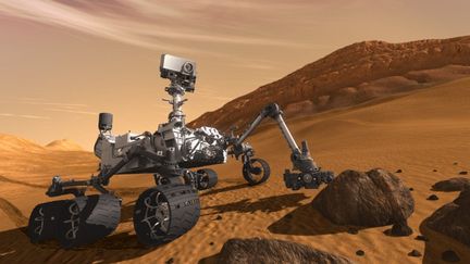 Une analyse effectu&eacute;e par le robot Mars Curiosity a permis de d&eacute;couvrir que le sol martien contenait de l'eau. (NASA / AFP)