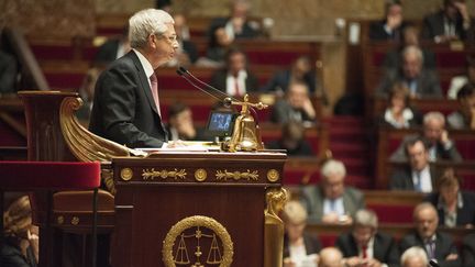 Claude Bartolone &agrave; l'Assembl&eacute;e nationale lors des questions au gouvernement, le 21 octobre 2014. (CITIZENSIDE / YANN KORBI / AFP)