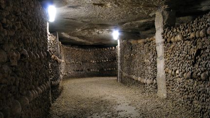 Les catacombes de Paris, le 16 janvier 2007. (NAVARRO JEAN MARC / MAXPPP)