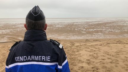 La réserve de la gendarmerie en renfort contre les traversées de la Manche par les migrants le 16&nbsp;octobre 2019. (EMMANUEL BOUIN / FRANCE-BLEU NORD)