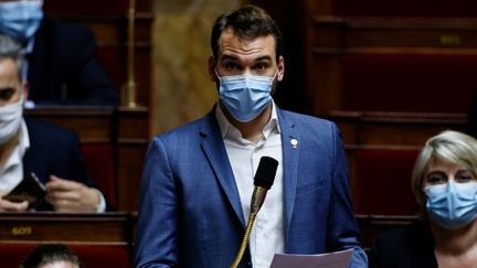 Ugo Bernalicis, le 2 février 2021, à Paris. (THOMAS SAMSON / AFP)