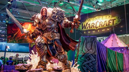 Stand&nbsp;World of Warcraft au Gamescom à Cologne (Allemagne), le 22 août 2017. Photo d'illustration. (GETTY IMAGES)