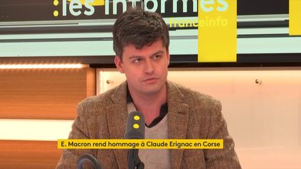 Le philosophe Gaspard Koenig, enseignant à Sciences Po, président-fondateur du think-tank Génération Libre sur le plateau de franceinfo, le 6 février 2018. (FRANCEINFO)