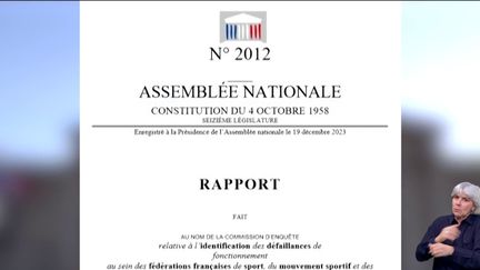 Fédérations sportives : un rapport accablant dénonce des défaillances (Franceinfo)