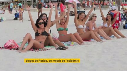 Des Américaines sur une plage de Floride (FRANCEINFO)