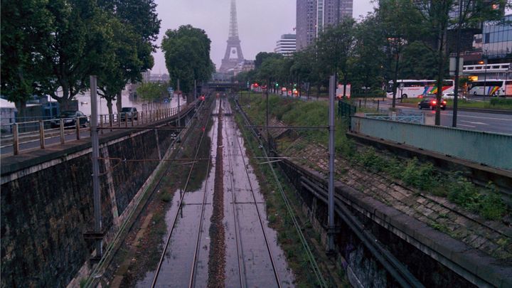 &nbsp; (Les rails du RER C inondés à Paris ©Radio France | Bastien Deceuninck)