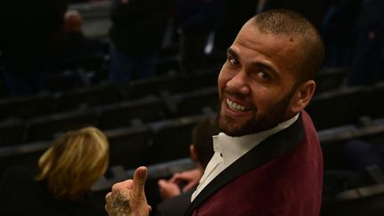 Dani Alves à l'occasion de la finale de Ligue des nations, le dimanche 10 octobre dernier, à Milan. (MIGUEL MEDINA / AFP)