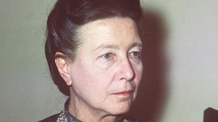 Simone de Beauvoir, le 14 avril 1986, à Paris. (STF / AFP)