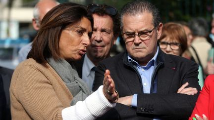 Martine Vassal et Bruno Gilles à Marseille, en avril 2019. (VALLAURI NICOLAS / MAXPPP)