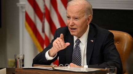 Le président américain, Joe Biden, à la Maison Blanche, à Washington (Etats-Unis), le 5 mai 2023. (JIM WATSON / AFP)