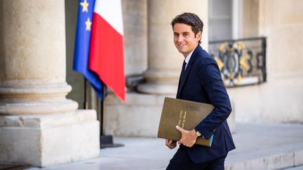 Gabriel Attal, à l'Elysée, le 4 juillet 2022. (XOSE BOUZAS / HANS LUCAS / AFP)