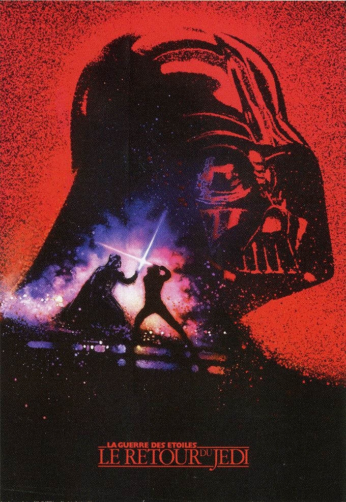 Version personnelle de l'affiche de l'épisode VI, Le Retour du Jedi par l'artiste Drew Struzan. Poster commercialisé en France
 (Editions du Week-end)