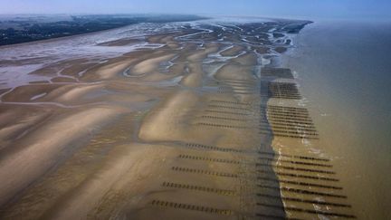 The beach at Oye-Plage (Pas-de-Calais), October 18, 2021. (PHILIPPE TURPIN / PHOTONONSTOP / AFP)