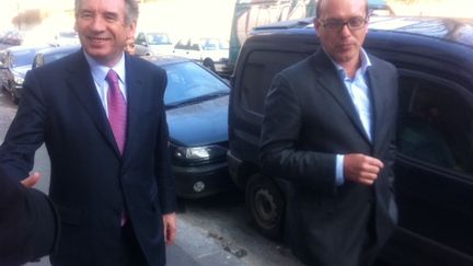 François Bayrou et Cédric Tournay, PDG de Dailymotion (13 mars 2012) (AB)