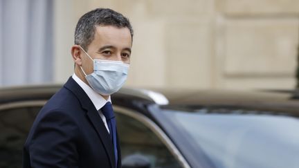 Le ministre de l'Intérieur Gérald Darmanin quitte l'Elysée, à Paris, le 2 décembre 2020. (THOMAS COEX / AFP)