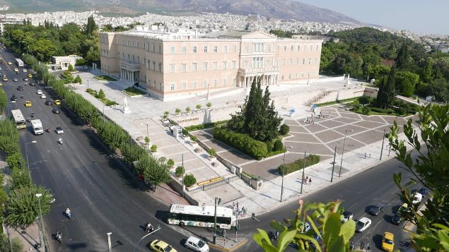 &nbsp; (Le parlement d'Athènes © Emmanuel Langlois / Radio France)