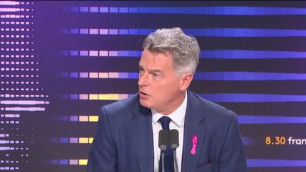 Fabien Roussel, secrétaire national du Parti communiste français, sur franceinfo, le 13 octobre 2023. (FRANCEINFO / RADIOFRANCE)