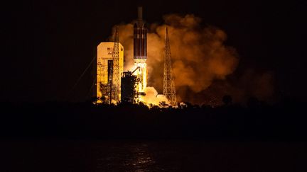 Lancement de la sonde Parker le 12 août 2018 depuis le complexe de lancement 37 de la base aérienne de Cap Canaveral, en Floride. (BILL INGALLS / MAXPPP)