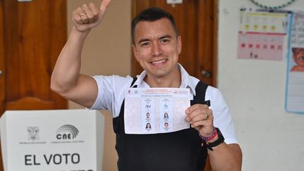 Daniel Noboa, new president of Ecuador, October 15, 2023. (MARCOS PIN / AFP)