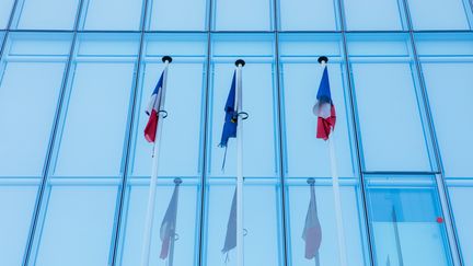 Le tribunal de grande instance de Paris, situé porte de Clichy, le&nbsp;12 septembre&nbsp;2020. (MATHIEU MENARD / HANS LUCAS / AFP)