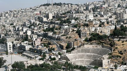 Amphithéatre romain vu depuis la citadelle d'Amman, mai 2007. (PATRICE HAUSER / MAXPPP)