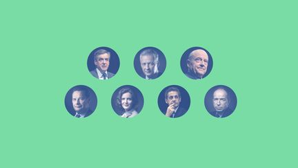 Les sept candidats de la primaire à droite s'affrontent pour un troisième débat, jeudi 17 novembre. (VINCENT WINTER / FRANCEINFO)