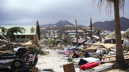 Le passage dévastateur de l'ouragan Irma sur l'ile de Saint-Martin n'a pas épargné les structures hospitalières (illustration) (LIONEL CHAMOISEAU / AFP)