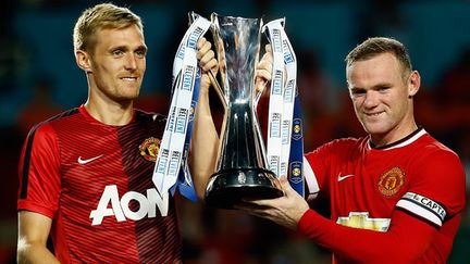 Les deux nouveaux capitaines de ManU, Wayne Rooney et son second Darren Fletcher