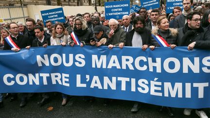 A march against anti-Semitism in Paris, November 12, 2023. (MICHEL STOUPAK / NURPHOTO / AFP)