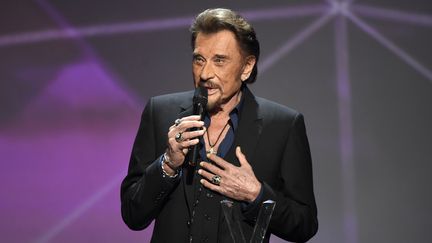 Johnny Halliday, le 12 février 2016. (BERTRAND GUAY / AFP)