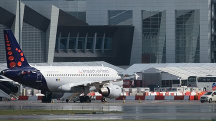 L'aéroport de Bruxelles-National (Belgique), le 29 mars 2016. (BENOIT DOPPAGNE / BELGA MAG / AFP)