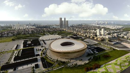 Le Lusail Stadium, à 20 kilomètres au nord de Doha, doit accueillir la finale de la Coupe du Monde 2022. (AFP)