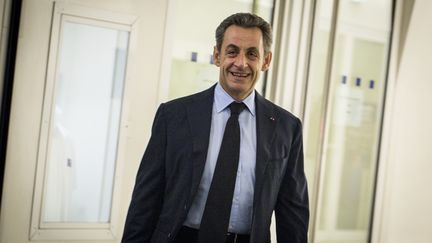 Nicolas Sarkozy, le 1er d&eacute;cembre 2014, au si&egrave;ge de l'UMP &agrave; Paris. (MICHAEL BUNEL / NURPHOTO)