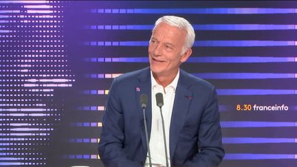 Patrick Martin, président du Medef, était l'invité du "8h30 franceinfo", mardi 5 septembre 2023. (FRANCEINFO / RADIO FRANCE)